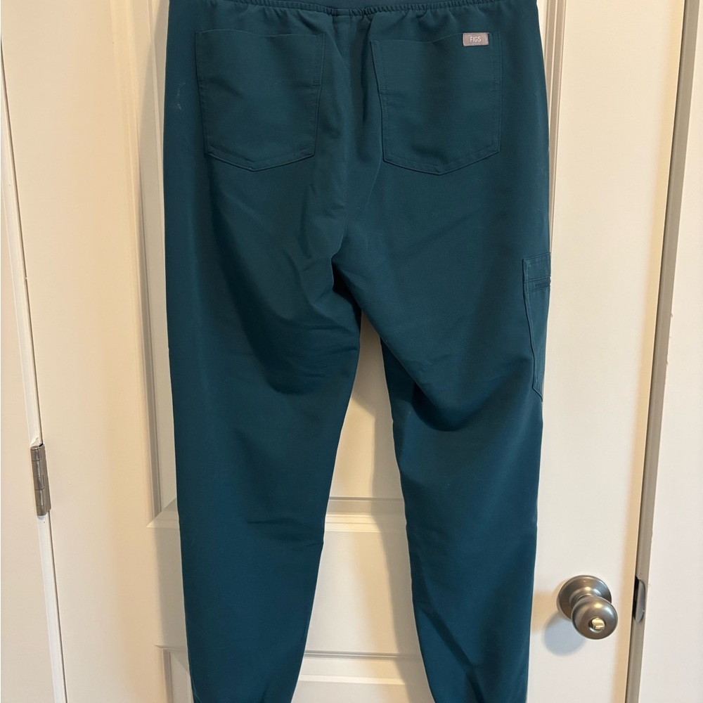 Figs Caribbean Blue Joggers with Pink Accents - Picture 2 of 3